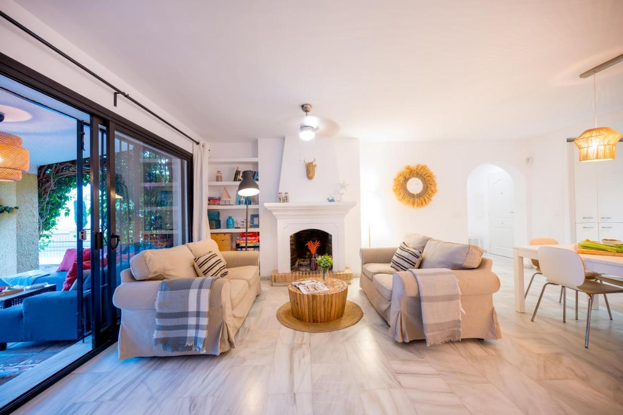 Typical Beach House Las Chapas Playa With Heated Pool Марбеля Екстериор снимка